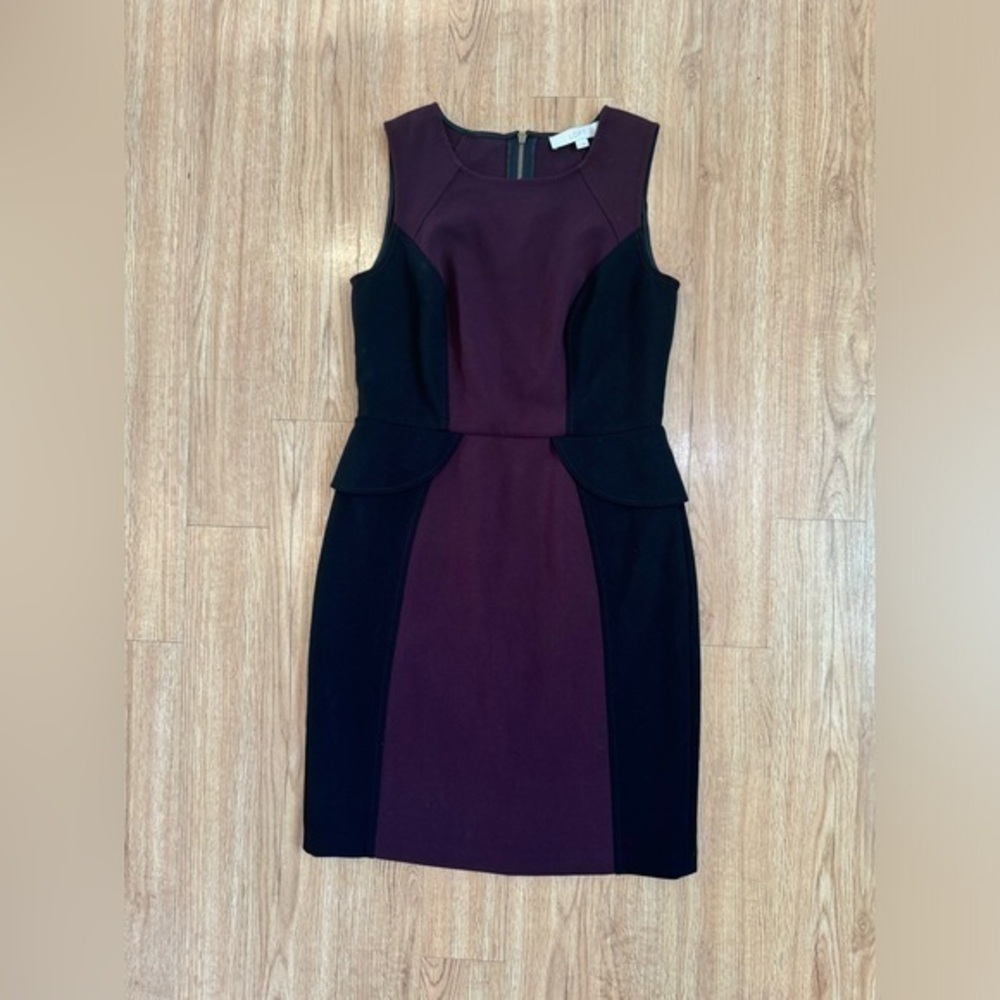 Ann Taylor LOFT Color-Block Peplum Sheath Dress